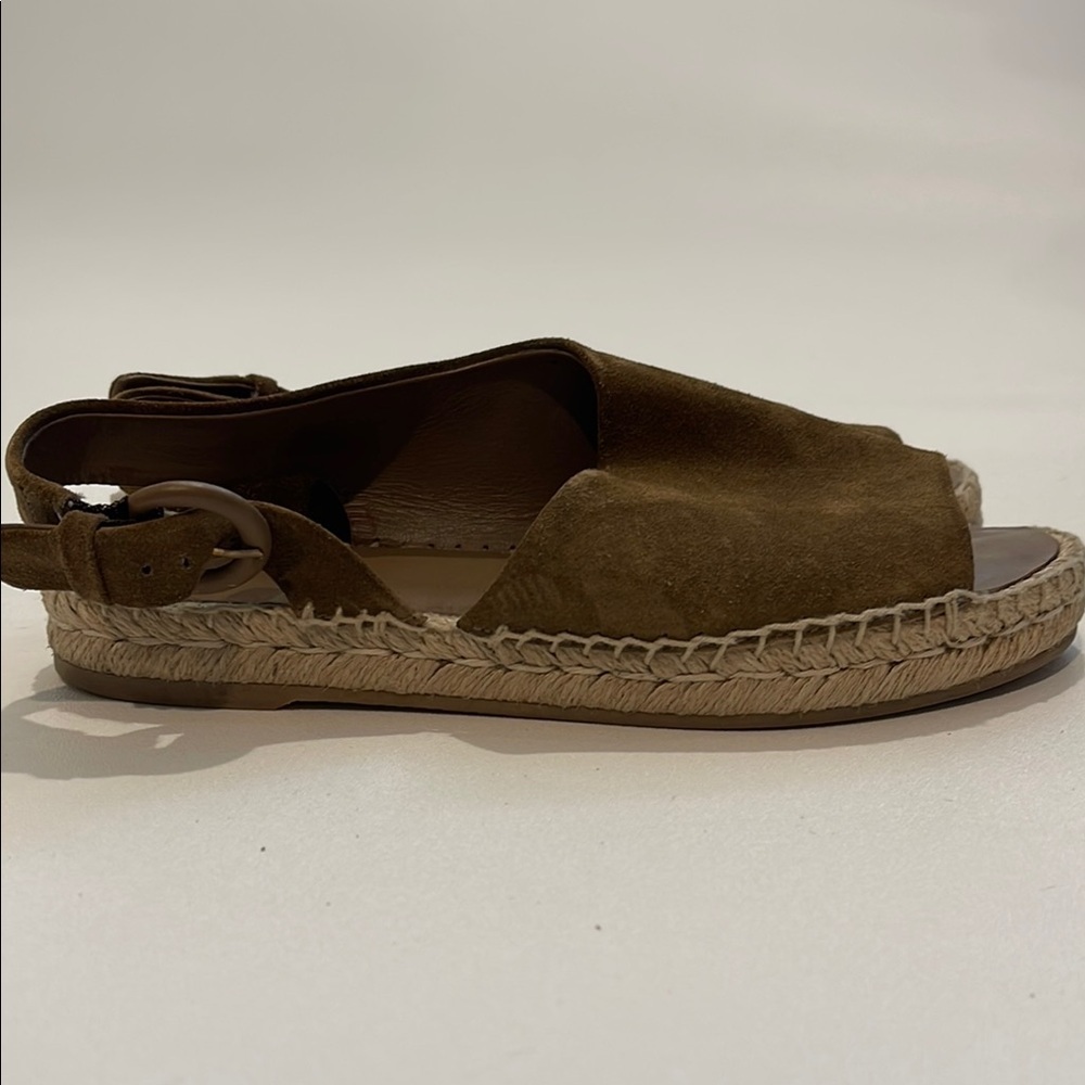 Vince Brown Linton Espadrille Slingback Shoes with Jute Sole - Picture 3 of 8